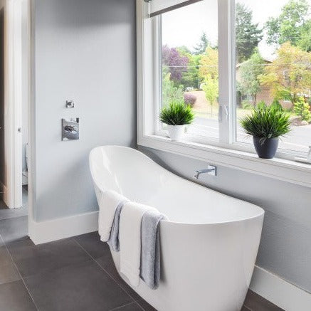 KDK Evie KBT-4 Freestanding Bath, White Gloss - 1500mm/ 1660mm