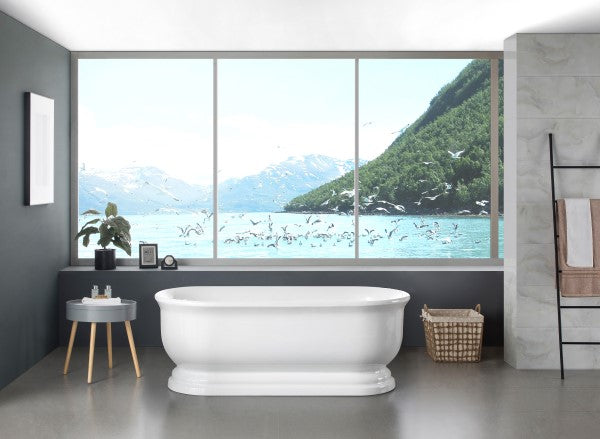 Fremantle Freestanding Bath, White Gloss 1690mm