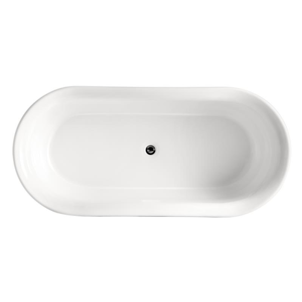Fremantle Freestanding Bath, White Gloss 1690mm