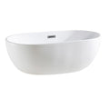 KDK Olivia Freestanding Bath with Overflow White Gloss  - 1395mm / 1530mm  / 1690mm