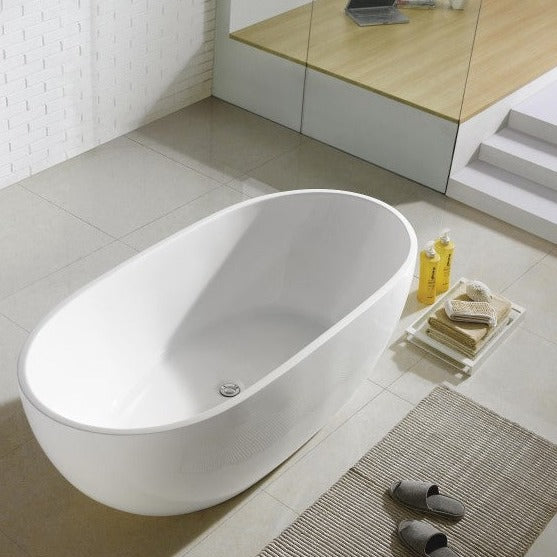 KDK Olivia Freestanding Bath 1690mm - White Gloss