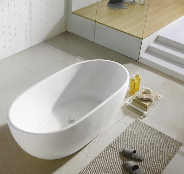 KDK Olivia Freestanding Bath 1530mm - White Gloss