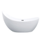 KDK Posh Freestanding Bath with Overflow, White Gloss - 1490mm/ 1685mm/ 2000mm