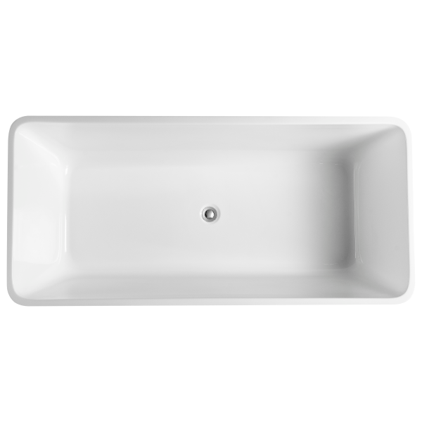 KDK Qubist KBT-2 Freestanding Bath 1400mm - White Gloss