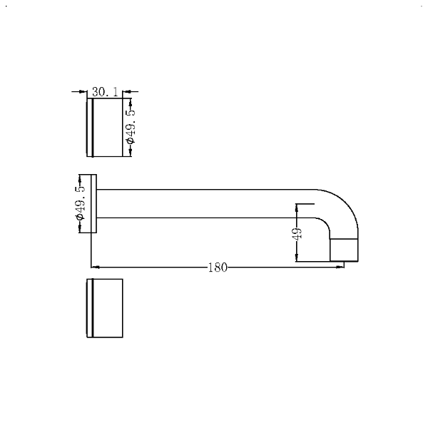 Kara Wall Basin Set - Matte Black