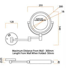 Ablaze Chrome 5x Magnifying Mirror With Light, L155CSMC
