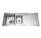 Laxa Square Sink 1000x500mm, 1.25 Bowls with Drainer