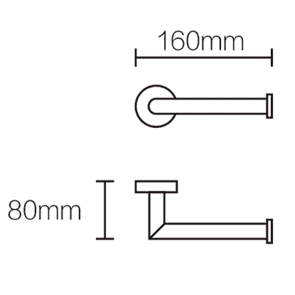 Greens Astro II Toilet Roll Holder - Brushed Nickel
