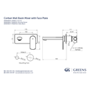Greens Corban Wall Basin Mixer - Brushed Nickel