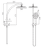 Dolce 2 In 1 Short Combination Shower, Gunmetal Grey YSW2807-05F