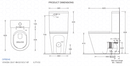 Johnson Suisse Venezia Short Projection Compact, Rimless Back To Wall Toilet Suite