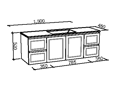 Manhattan Classic 1500mm Wall Hung Vanity with Single Bowl, Moulded Top