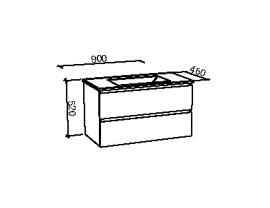Manhattan All-Drawer 900mm Wall Hung Vanity, Ceramic Top