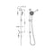 Nero Mecca Rail Shower with Air Shower - Brushed Nickel / NR221905aBN