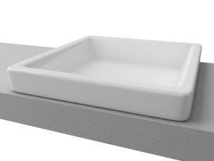 Timberline Modex Inset Counter Basin, White Gloss