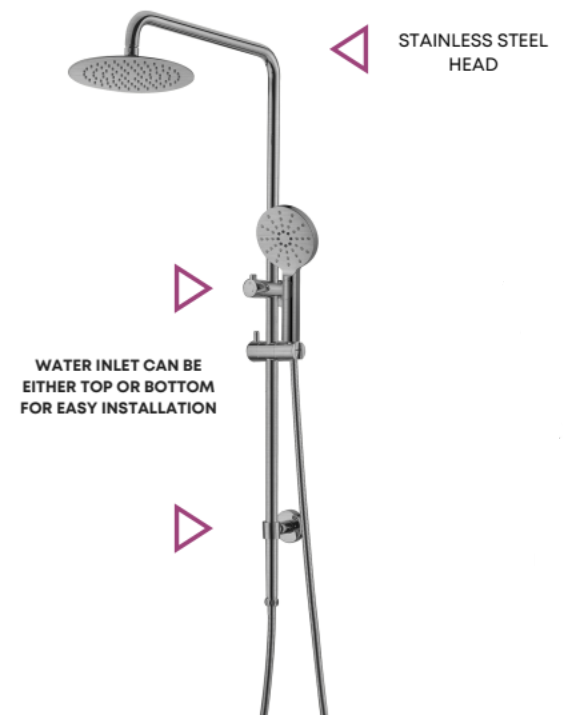 BD Montii Round Full Combination Shower, Brushed Nickel