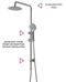 BD Montii Round Full Combination Shower, Brushed Nickel