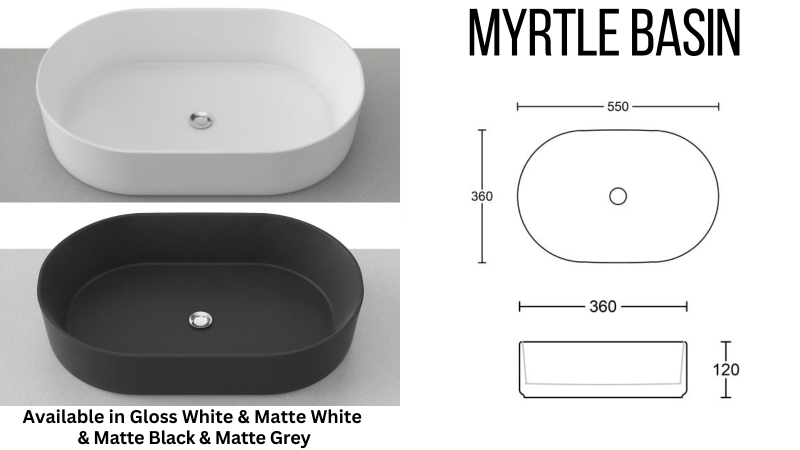 Timberline Myrtle Above Counter Basin - Multiple Finishes