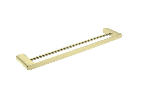 Nero Bianca Double Towel Rail 600mm Brushed Gold / NR9024dBG