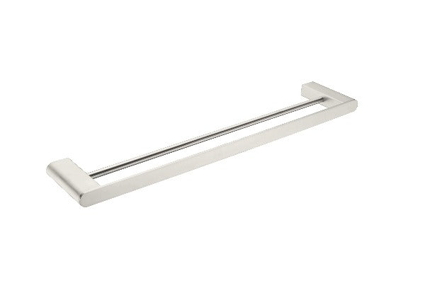 Nero Bianca Double Towel Rail 600mm Brushed Nickel / NR9024dBN