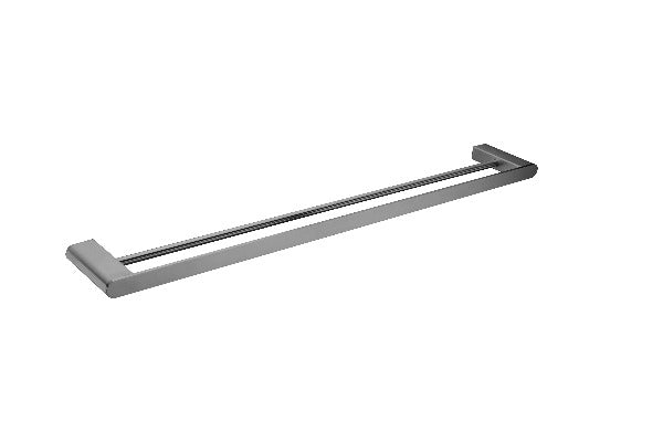 Nero Bianca Double Towel Rail 800mm Gunmetal Grey / NR9030dGM