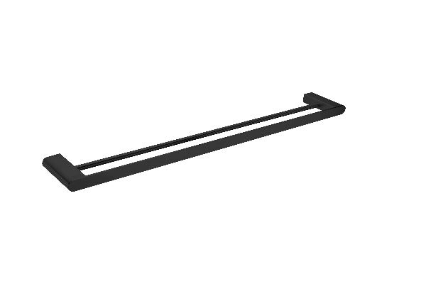 Nero Bianca Double Towel Rail 800mm Matte Black / NR9030dMB