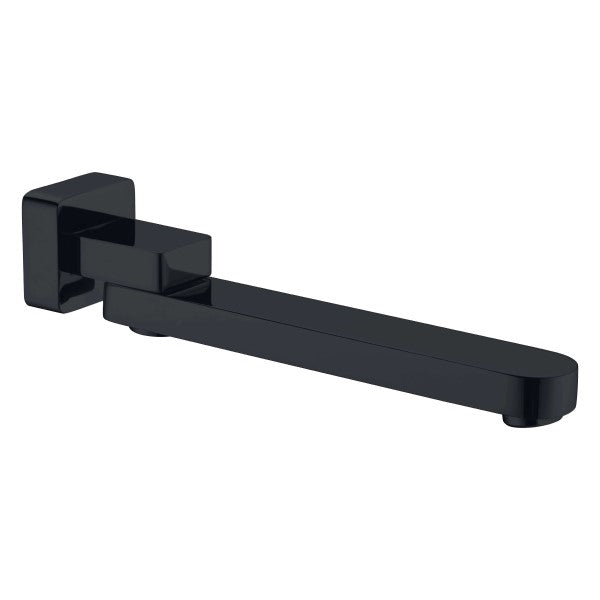 Nero Bianca Swivel Bath Outlet - Matte Black / NR207MB