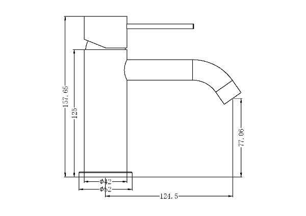 Nero Mecca Basin Mixer - Matte White / NR221901MW