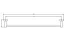 Nero Mecca Single Towel Rail 800mm Chrome / NR1930CH