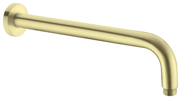 Nero Round Wall Shower Arm, Brushed Gold
