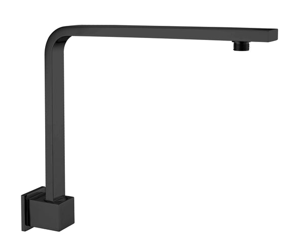 Nero Square Swivel Shower Arm, Matte Black