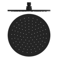 Fresh 250mm Round Brass Shower Head Matte Black