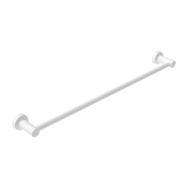 Nero Mecca Single Towel Rail 600mm Matte White / NR1924MW