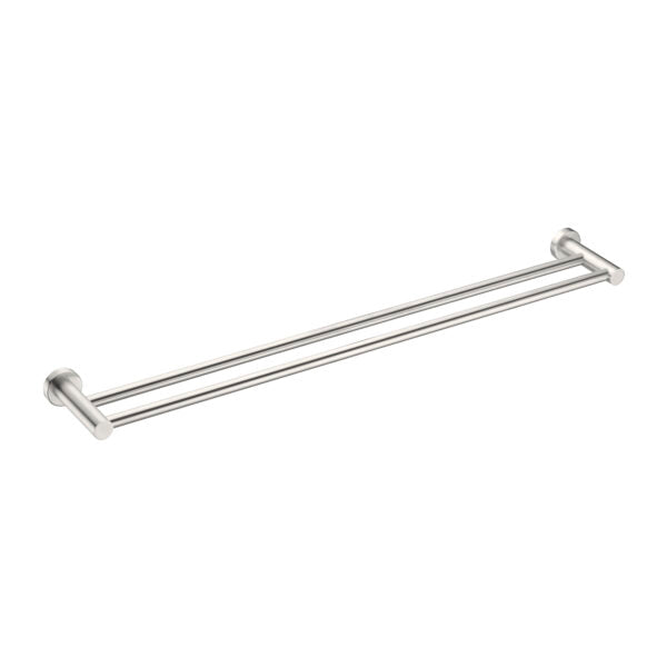 Nero Mecca Double Towel Rail 800mm Brushed Nickel / NR1930dBN