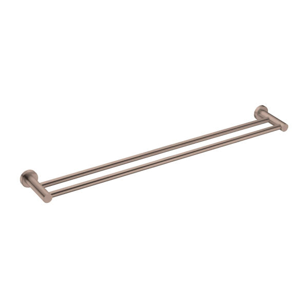 Nero Mecca Double Towel Rail 800mm Brushed Bronze / NR1930dBZ