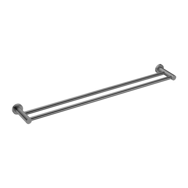 Nero Mecca Double Towel Rail 800mm Gunmetal Grey / NR1930dGM