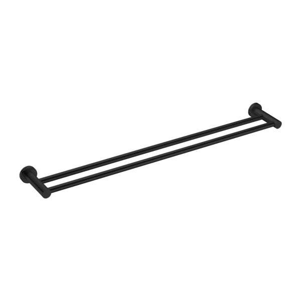 Nero Mecca Double Towel Rail 800mm Matte Black / NR1930dMB