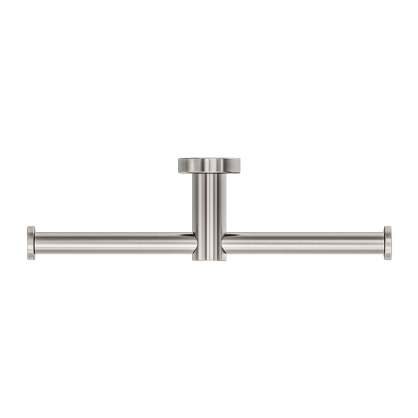 Nero Mecca Double Toilet Roll Holder - Brushed Nickel / NR1986dBN