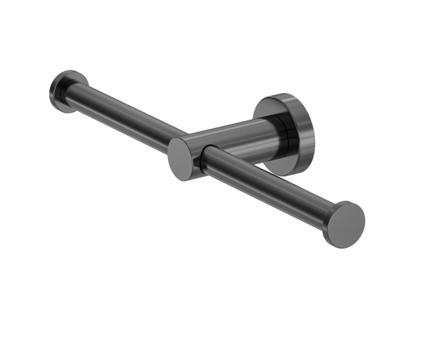Nero Mecca Double Toilet Roll Holder - Gunmetal / NR1986dGM