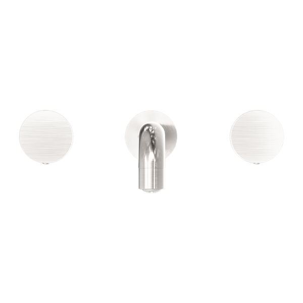 Kara Wall Basin Set - Brushed Nickel