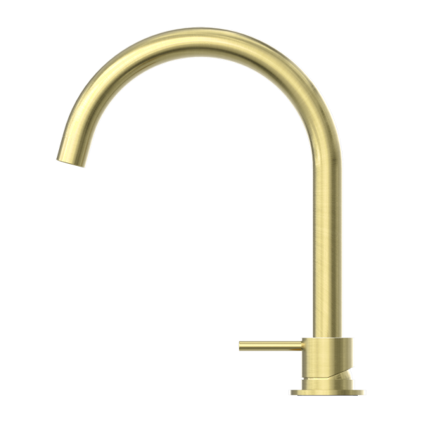 Nero Mecca Hob Basin Mixer with Round Swivel Spout - Brushed Gold / NR221901bBG
