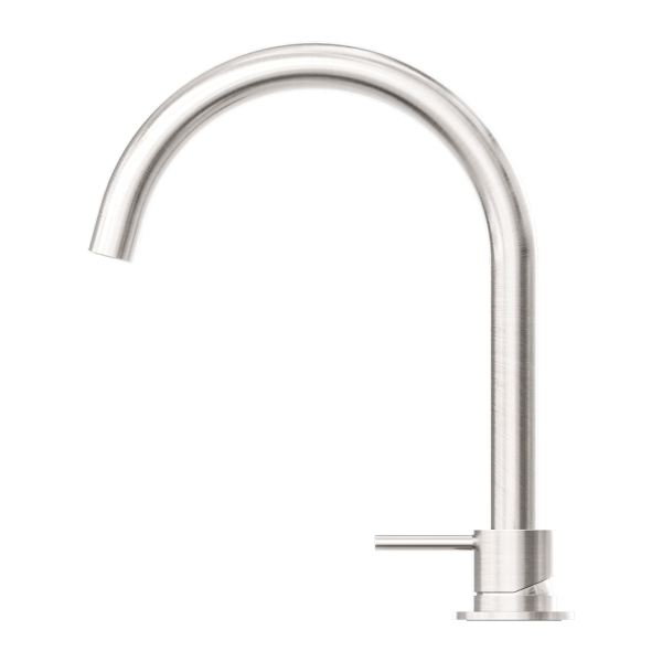Nero Mecca Hob Basin Mixer with Round Swivel Spout - Brushed Nickel / NR221901bBN