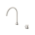 Nero Mecca Hob Basin Mixer with Round Swivel Spout - Brushed Nickel / NR221901bBN