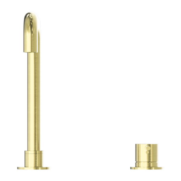 Nero Mecca Hob Basin Mixer with Square Swivel Spout - Brushed Gold / NR221901cBG
