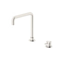 Nero Mecca Hob Basin Mixer with Square Swivel Spout - Brushed Nickel / NR221901cBN