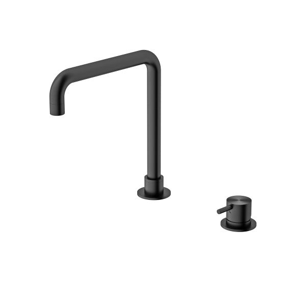 Nero Mecca Hob Basin Mixer with Square Swivel Spout - Gunmetal Grey / NR221901cGM