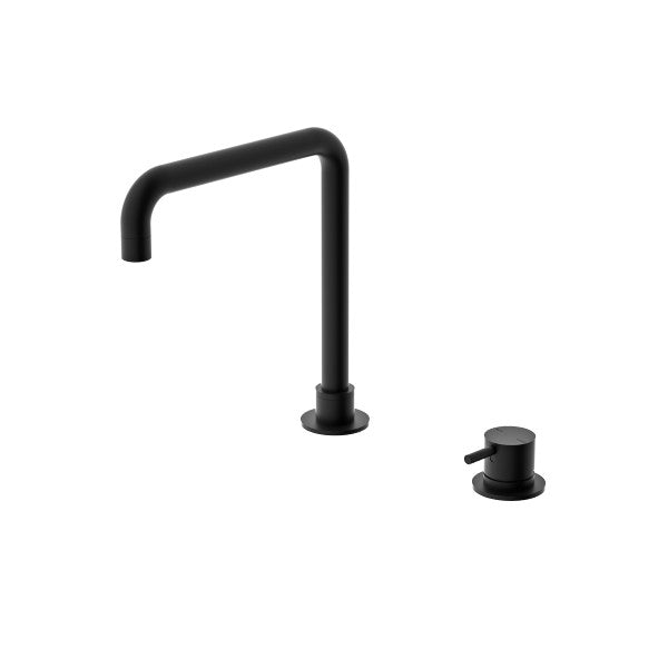 Nero Mecca Hob Basin Mixer with Square Swivel Spout - Matte Black / NR221901cMB