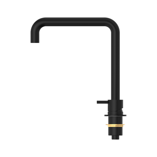 Nero Mecca Hob Basin Mixer with Square Swivel Spout - Matte Black / NR221901cMB