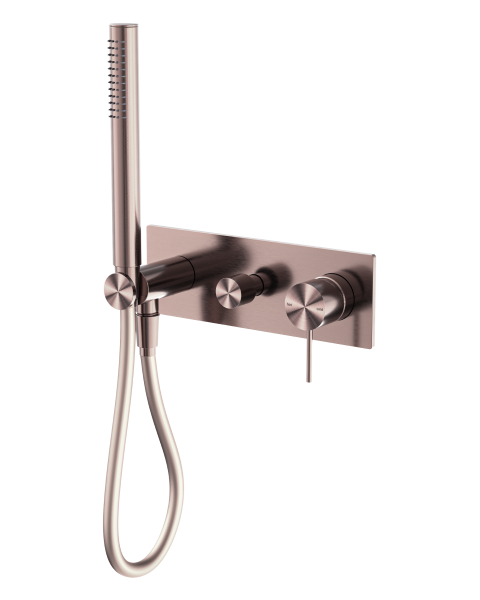 Nero Mecca Wall Mounted Shower Mixer Diverter System with Handshower - Brushed Bronze / NR221903eBZ