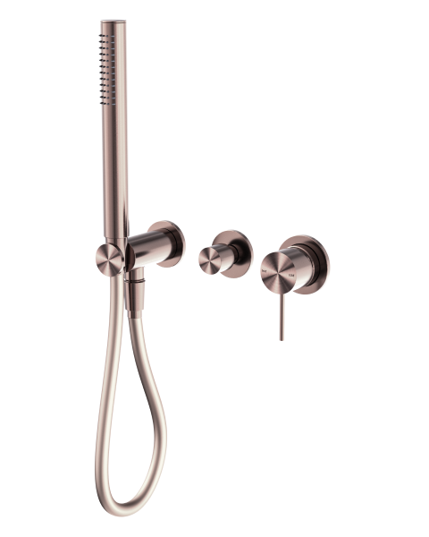 Nero Mecca Wall Mounted Shower Mixer Diverter System with Handshower (Seperate Backplate) - Brushed Bronze / NR221903fBZ